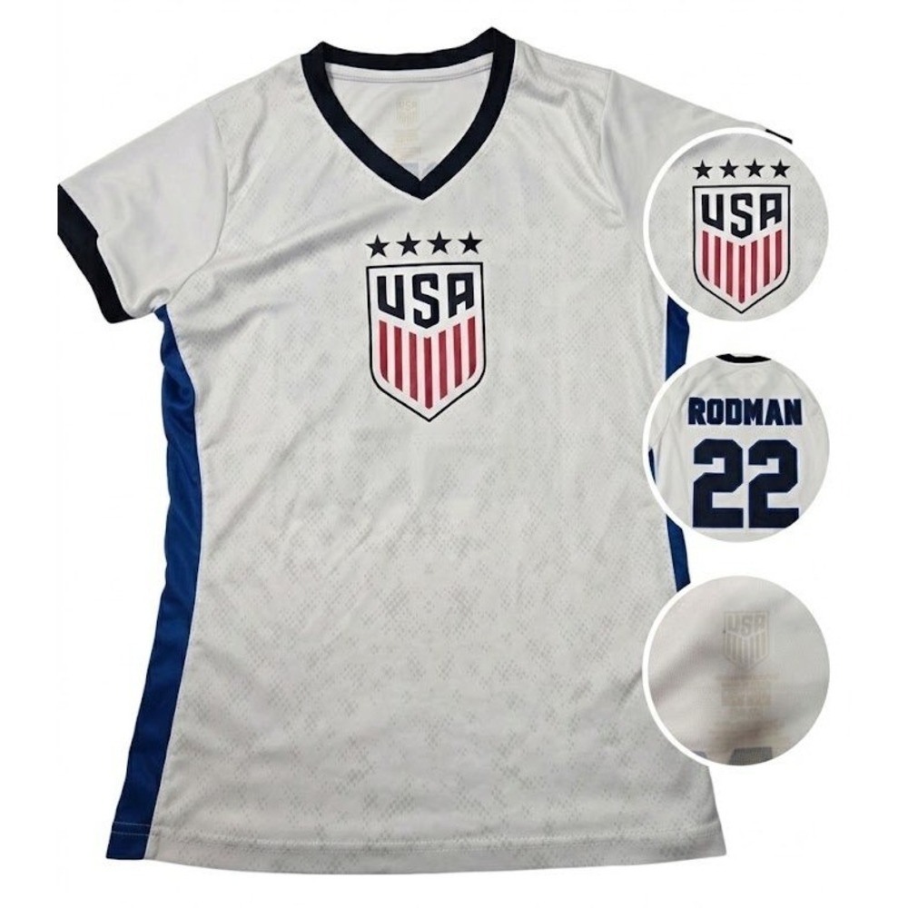 USWNT Soccer Jersey Trinity Rodman 22 USA Stars Youth XL Womens Small Blokecore